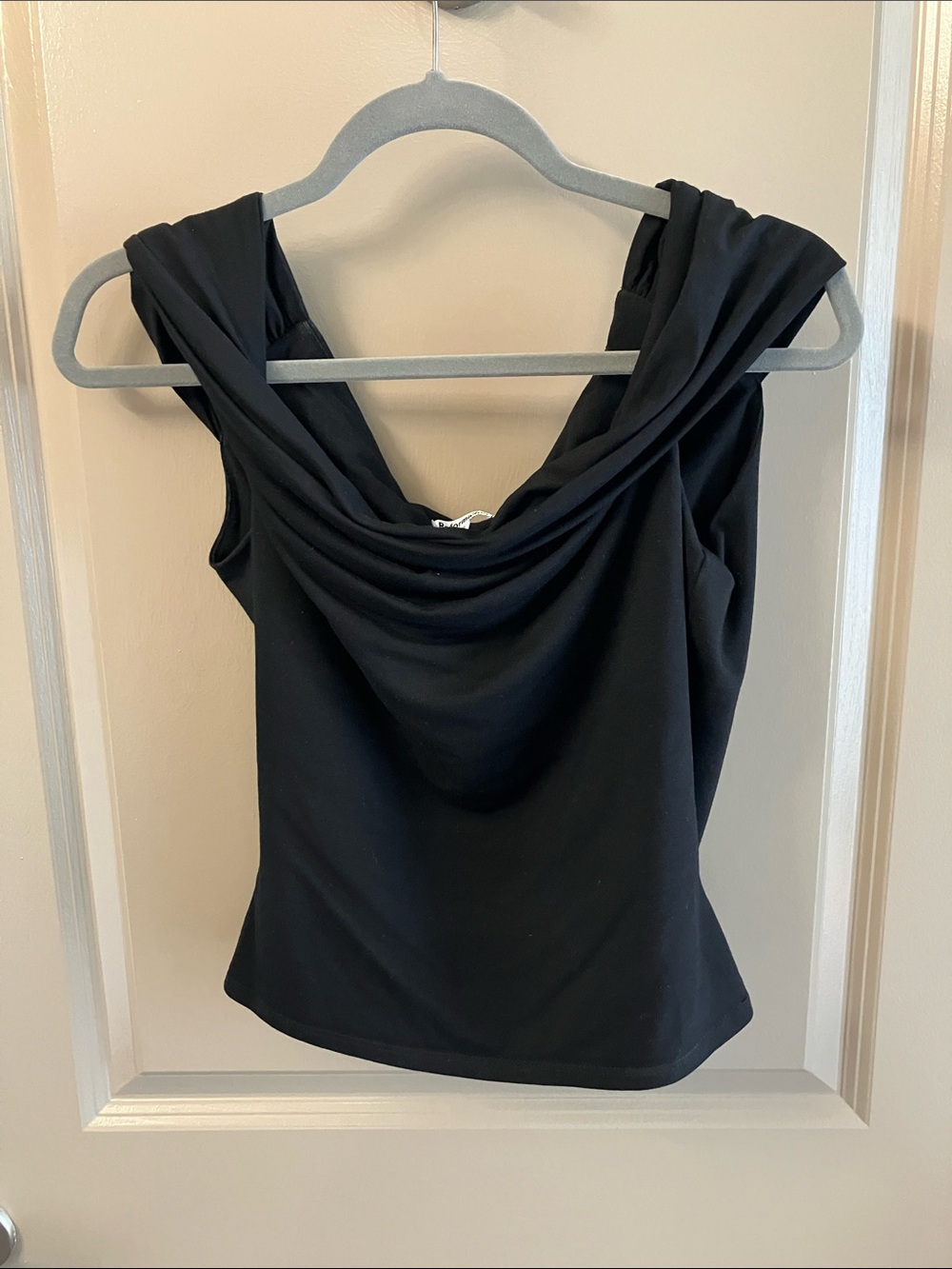 Reformation Black Cowl-Neck Camisole